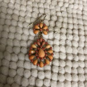 Orange dangle earrings